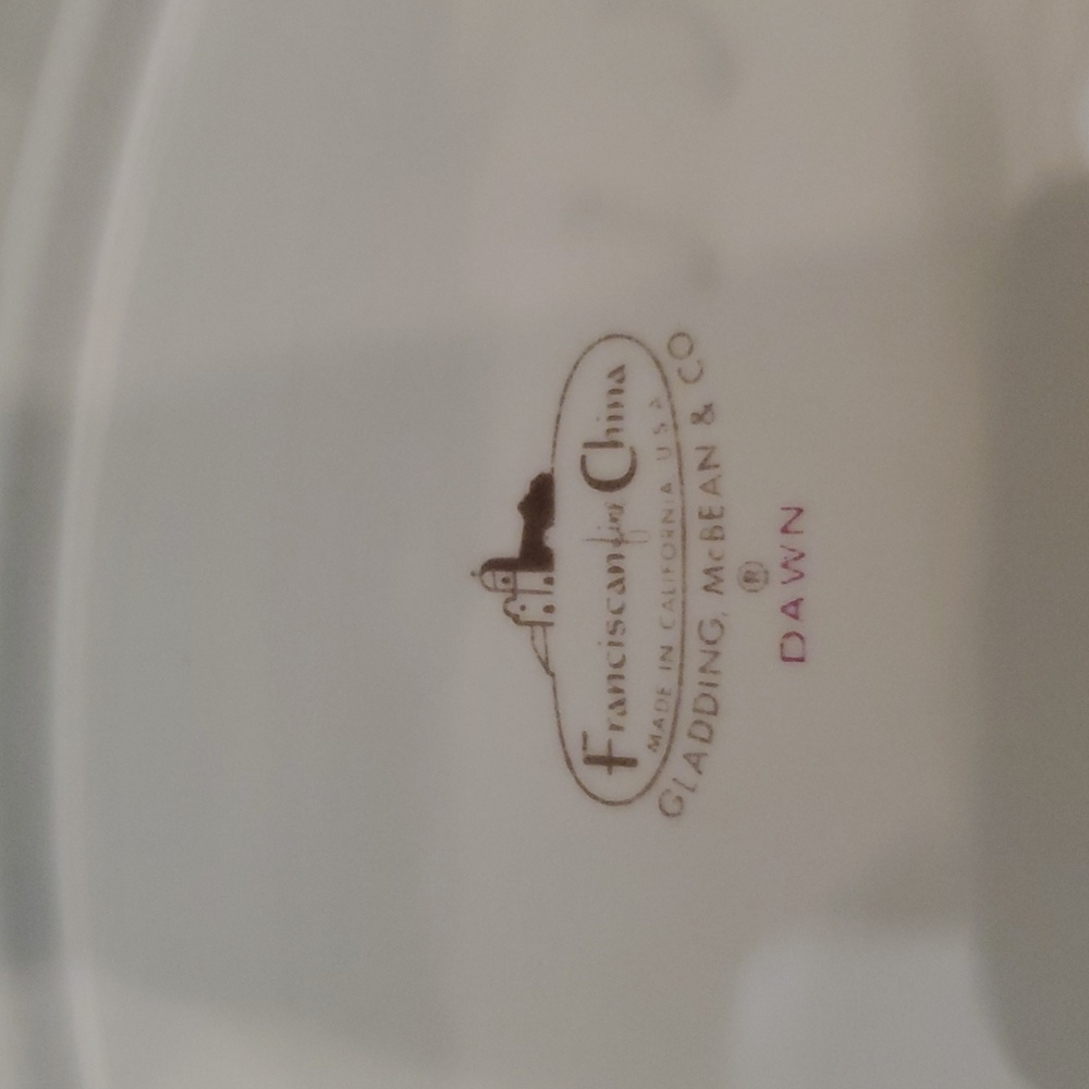FRANCISCAN Fine China Dawn Oval Vegetable Bowl Vintage - Picture 4 of 6